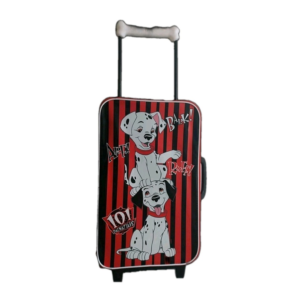101 Dalmatians Vintage Rolling Luggage, Vinyl Collectors Item